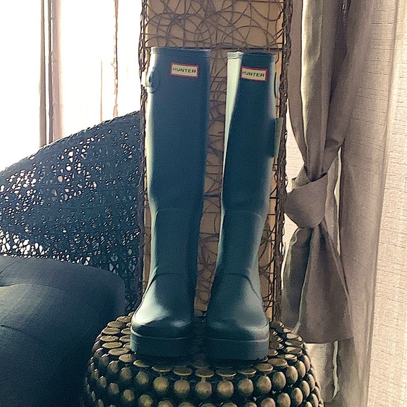 Hunter Platform Boots Knee High - RARE - Picture 2 of 6